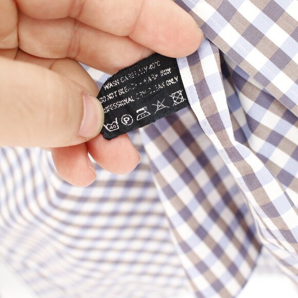 Tom Ford dress Shirt Men's Large 41 Long Sleeve Button Up Check Cotton plaid - Picture 9 of 15